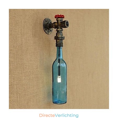 Wandschakelaar met waterpijpfles wandlamp Wandschakelaar met waterpijpfles wandlamp