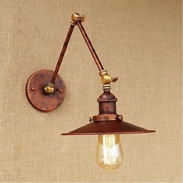 Lange arm Half roestig Industrieel Retro Nostalgisch Intrekbaar Vouwbaar Wandlamp Wandlamp