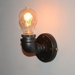 Eenvoudige Retro Industriële Ijzeren Pijp Decoratieve Wandlamp Wandarmatuur