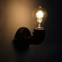 Eenvoudige Retro Industriële Ijzeren Pijp Decoratieve Wandlamp Wandarmatuur