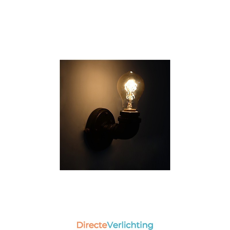 Eenvoudige Retro Industriële Ijzeren Pijp Decoratieve Wandlamp Wandarmatuur