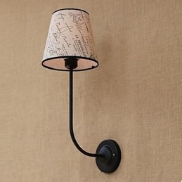 Moderne bondige mode bar restaurant nostalgische ontbijt stoffen hoes wandlamp smeedijzeren bocht