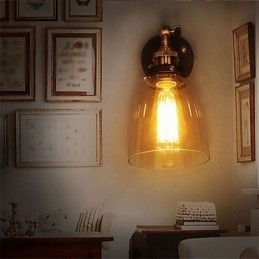 Industriële Edison Simplicity Glazen Wandlamp Metalen Basiskap Eetkamer Studeerkamer Kantoor Gang Wandlamp