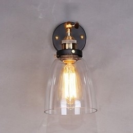 Industriële Edison Simplicity Glazen Wandlamp Metalen Basiskap Eetkamer Studeerkamer Kantoor Gang Wandlamp