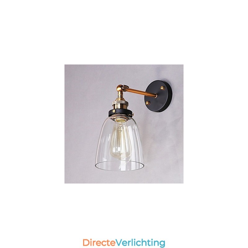 Industriële Edison Simplicity Glazen Wandlamp Metalen Basiskap Eetkamer Studeerkamer Kantoor Gang Wandlamp