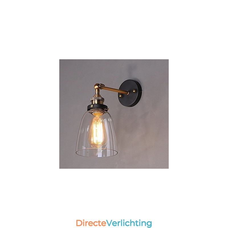 Industriële Edison Simplicity Glazen Wandlamp Metalen Basiskap Eetkamer Studeerkamer Kantoor Gang Wandlamp