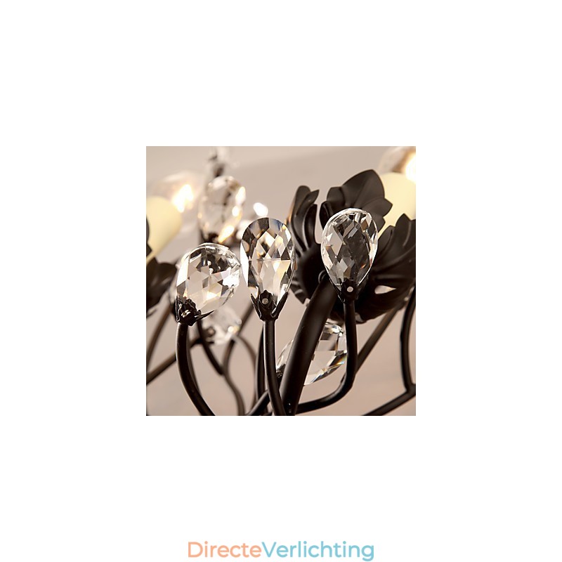 Moderne, eigentijdse, traditionele, klassieke, rustieke, landelijke schildering met kristallen verlichting