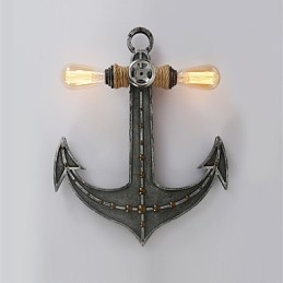 Vintage Industriële Wandlampen Houten Boot Anker Vorm Creatieve Restaurant Café Bar Decoratieverlichting