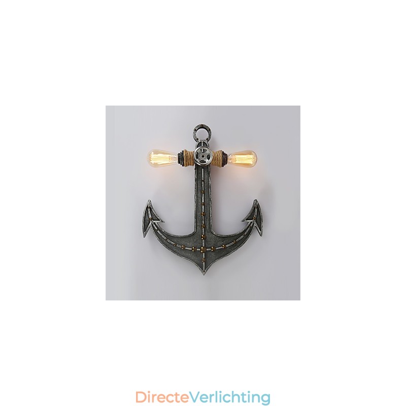Vintage Industriële Wandlampen Houten Boot Anker Vorm Creatieve Restaurant Café Bar Decoratieverlichting