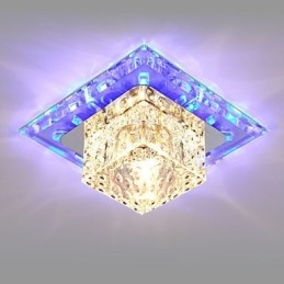 Mini Kristallen Plafondlamp Spotlight 3W Creatieve Lamp Buislamp Kleurrijke Kleur Vierkante Koepellamp