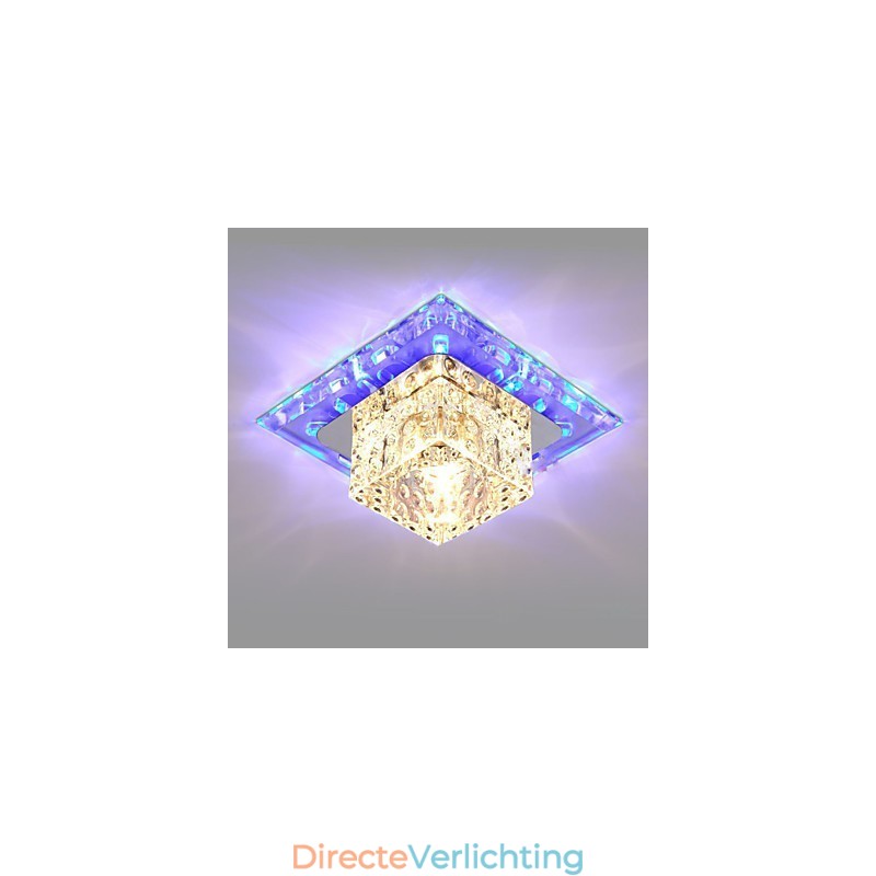 Mini Kristallen Plafondlamp Spotlight 3W Creatieve Lamp Buislamp Kleurrijke Kleur Vierkante Koepellamp