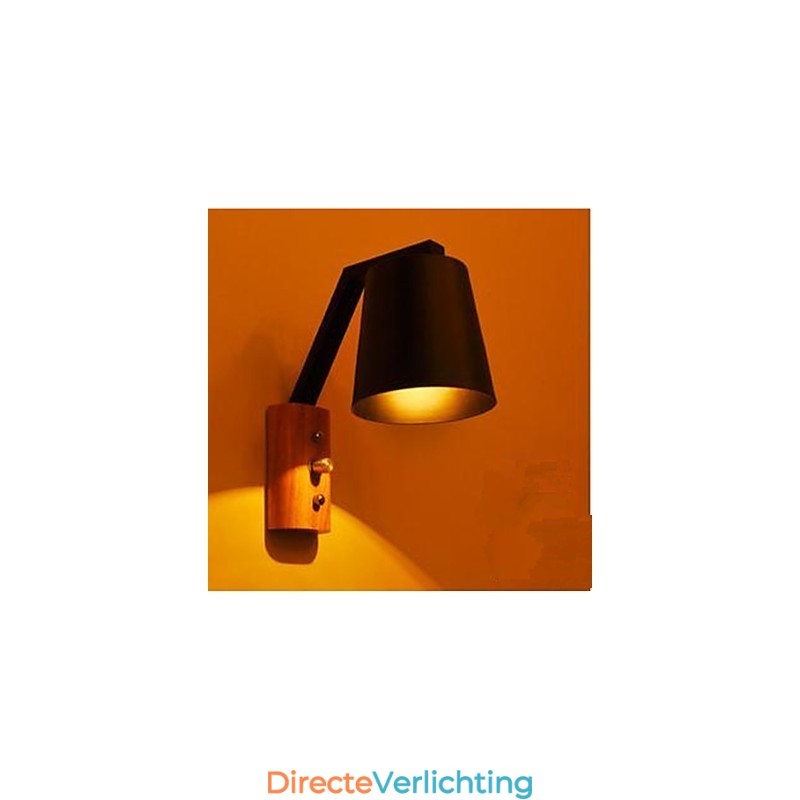 Creatieve persoonlijkheid Warme houten ijzeren bedlampschakelaar met Scandinavische gangstudie