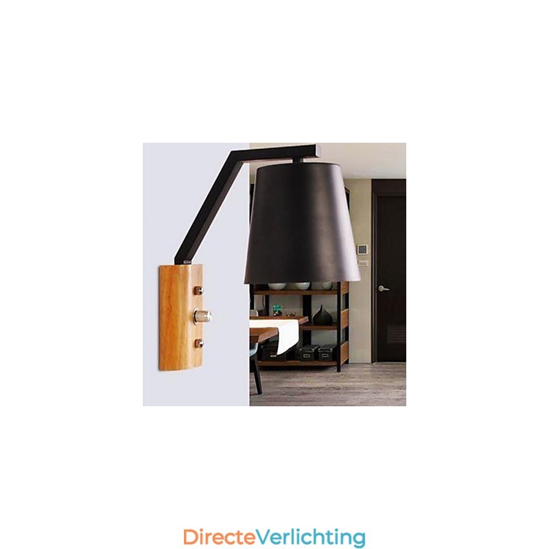 Creatieve persoonlijkheid Warme houten ijzeren bedlampschakelaar met Scandinavische gangstudie