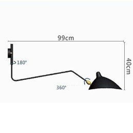 Moderne hedendaagse schilderfunctie voor Swing Arm Ambient Light Swing Arm Lights Wandlamp