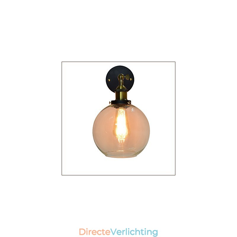 Wandlamp van ijzer Zwart Eenvoudige retro wandlamp Enkele kop Decoratieve wandlamp Europese stijl