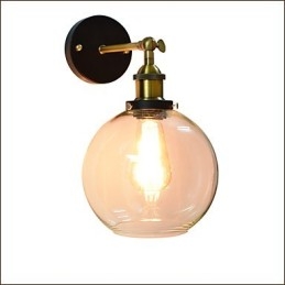 Wandlamp van ijzer Zwart Eenvoudige retro wandlamp Enkele kop Decoratieve wandlamp Europese stijl