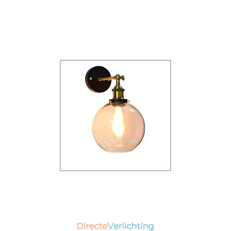 Wandlamp van ijzer Zwart Eenvoudige retro wandlamp Enkele kop Decoratieve wandlamp Europese stijl