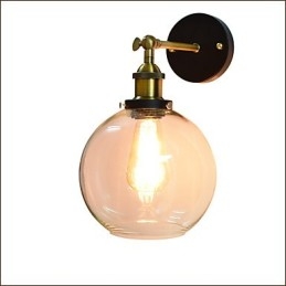 Wandlamp van ijzer Zwart Eenvoudige retro wandlamp Enkele kop Decoratieve wandlamp Europese stijl