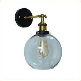 Wandlamp van ijzer Zwart Eenvoudige retro wandlamp Enkele kop Decoratieve wandlamp Europese stijl