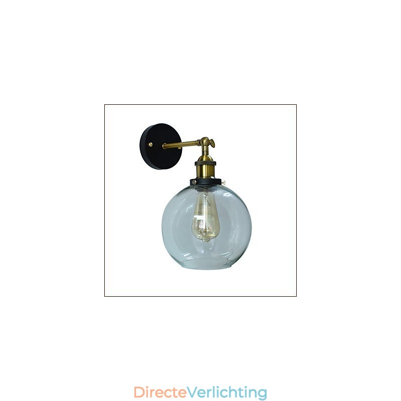 Wandlamp van ijzer Zwart Eenvoudige retro wandlamp Enkele kop Decoratieve wandlamp Europese stijl
