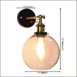 Wandlamp van ijzer Zwart Eenvoudige retro wandlamp Enkele kop Decoratieve wandlamp Europese stijl