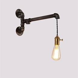 Vintage industriële buis wandlampen met schakelaar creatieve verlichting restaurant café bar decoratieve verlichting met 1 licht geverfde afwerking