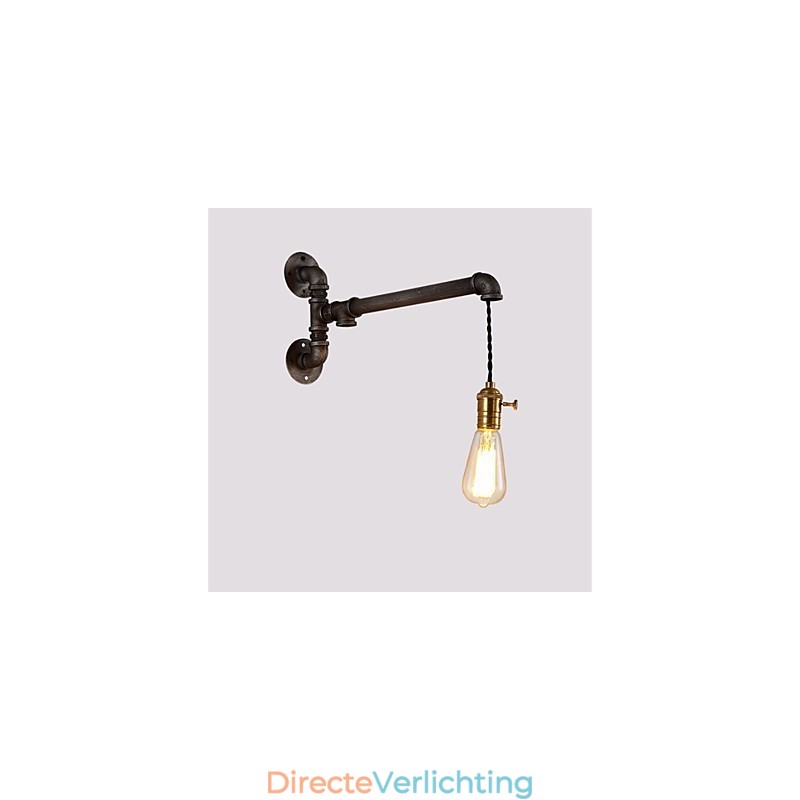 Vintage industriële buis wandlampen met schakelaar creatieve verlichting restaurant café bar decoratieve verlichting met 1 licht geverfde afwerking