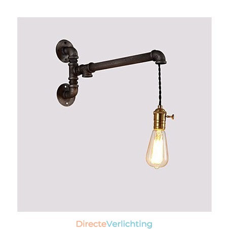 Vintage industriële buis wandlampen met schakelaar creatieve verlichting restaurant café bar decoratieve verlichting met 1 licht geverfde afwerking Vintage industriële buis wandlampen met schakelaar creatieve verlichting restaurant café bar decoratieve verlichting met 1 licht geverfde afwerking