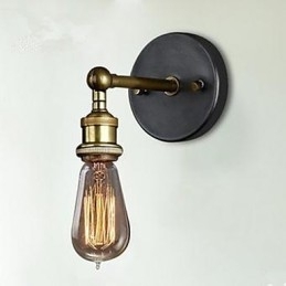 De Amerikaanse dorpsmuur balkon gang eenvoudige koperen hoofdlamp