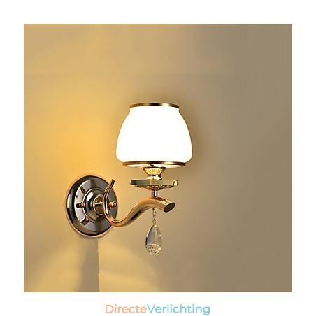 Moderne eigentijdse gegalvaniseerde functie voor wandlampen met kristalsfeerverlichting Moderne eigentijdse gegalvaniseerde functie voor wandlampen met kristalsfeerverlichting