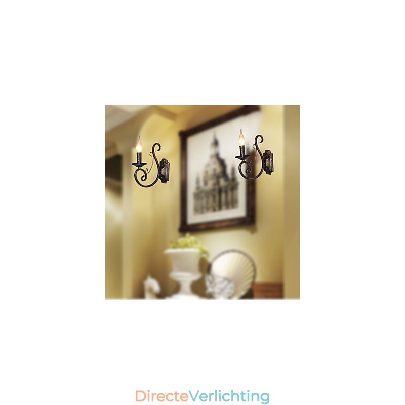 Mini Retro Wandlamp Hal Metalen Kaars Vorm Wandlamp Verlichting