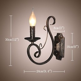 Mini Retro Wandlamp Hal Metalen Kaars Vorm Wandlamp Verlichting