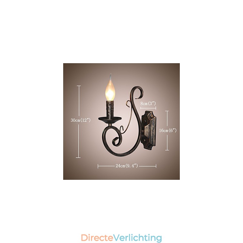 Mini Retro Wandlamp Hal Metalen Kaars Vorm Wandlamp Verlichting