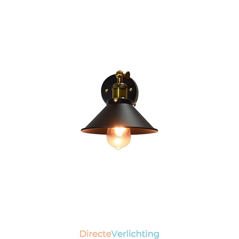 Verf enkele muur ijzeren wandlamp domme zwarte lichtzwaardlamp op muur