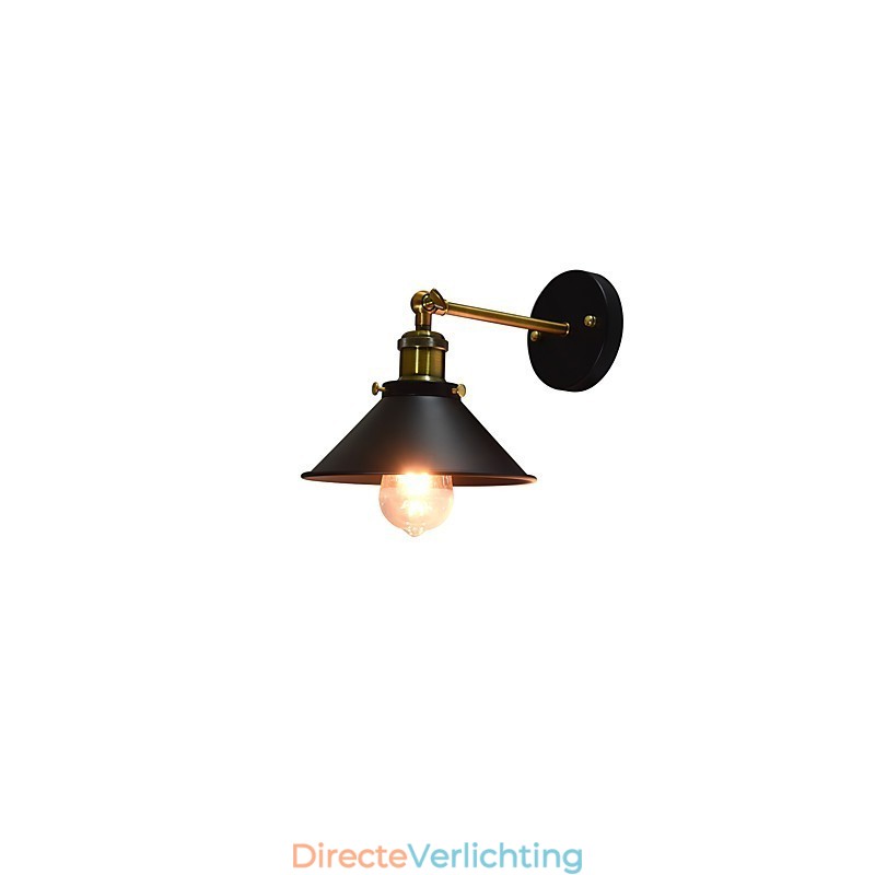 Verf enkele muur ijzeren wandlamp domme zwarte lichtzwaardlamp op muur