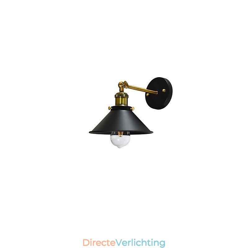 Verf enkele muur ijzeren wandlamp domme zwarte lichtzwaardlamp op muur
