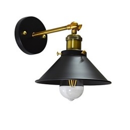 Verf enkele muur ijzeren wandlamp domme zwarte lichtzwaardlamp op muur