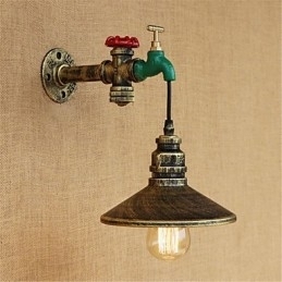 Landelijke nieuwigheid Retro schilderijfunctie voor Mini-stijl Ambient Light Wandlampen Wandlamp