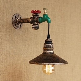 Landelijke nieuwigheid Retro schilderijfunctie voor Mini-stijl Ambient Light Wandlampen Wandlamp