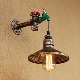 Landelijke nieuwigheid Retro schilderijfunctie voor Mini-stijl Ambient Light Wandlampen Wandlamp