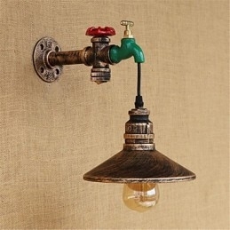 Landelijke nieuwigheid Retro schilderijfunctie voor Mini-stijl Ambient Light Wandlampen Wandlamp