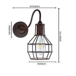Wandlamp Wandlampen Muur Roestkleurige Retro Wandlamp