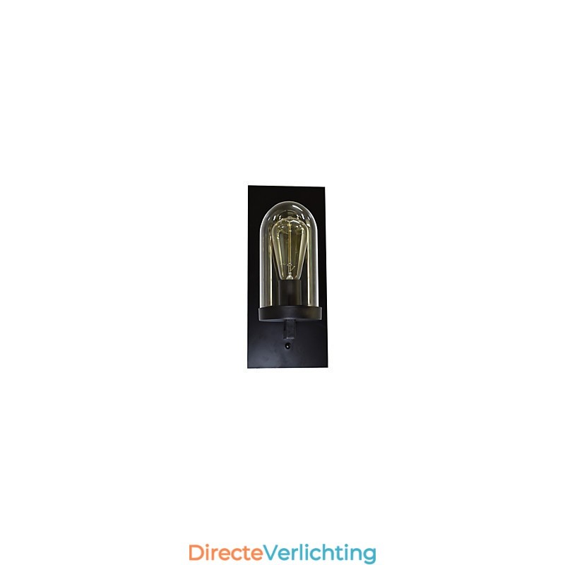 Geschilderde stalen wandlamp Dumb Black American Coffee Decoratie Retro wandlamp Lichtzwaardlamp op de muur