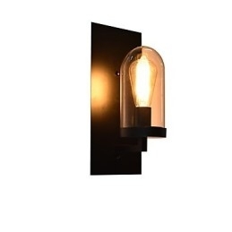 Geschilderde stalen wandlamp Dumb Black American Coffee Decoratie Retro wandlamp Lichtzwaardlamp op de muur