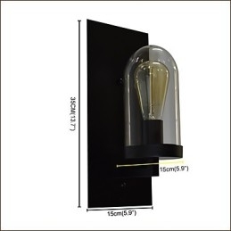 Geschilderde stalen wandlamp Dumb Black American Coffee Decoratie Retro wandlamp Lichtzwaardlamp op de muur