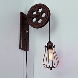Industriële Retro IJzeren Wandlamp Creatieve Persoonlijkheid Lift Pulley Wandlamp