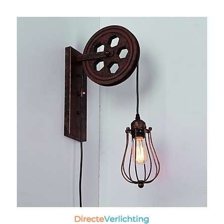 Industriële Retro IJzeren Wandlamp Creatieve Persoonlijkheid Lift Pulley Wandlamp Industriële Retro IJzeren Wandlamp Creatieve Persoonlijkheid Lift Pulley Wandlamp