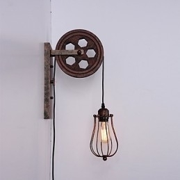 Industriële Retro IJzeren Wandlamp Creatieve Persoonlijkheid Lift Pulley Wandlamp