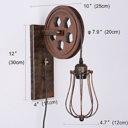 Industriële Retro IJzeren Wandlamp Creatieve Persoonlijkheid Lift Pulley Wandlamp
