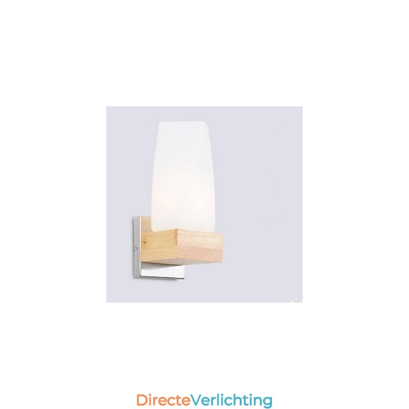 Simplicity Nordic Wood Art Woonkamer Gang Balkon Glas Massief Houten Wandlamp Van Slaapkamer Het Hoofd Van Een Bed